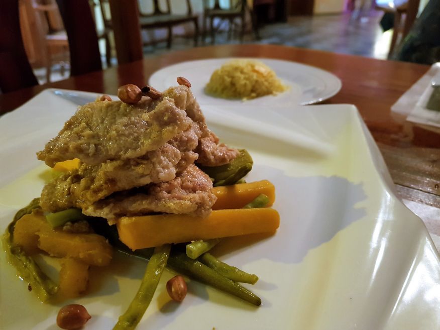 Pork Loin in Coconut at La Redaccion Restaurant Trinidad Cuba