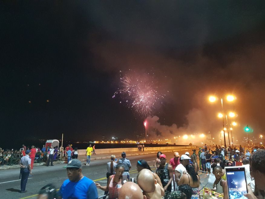 Fireworks to mark the opening of the carnival